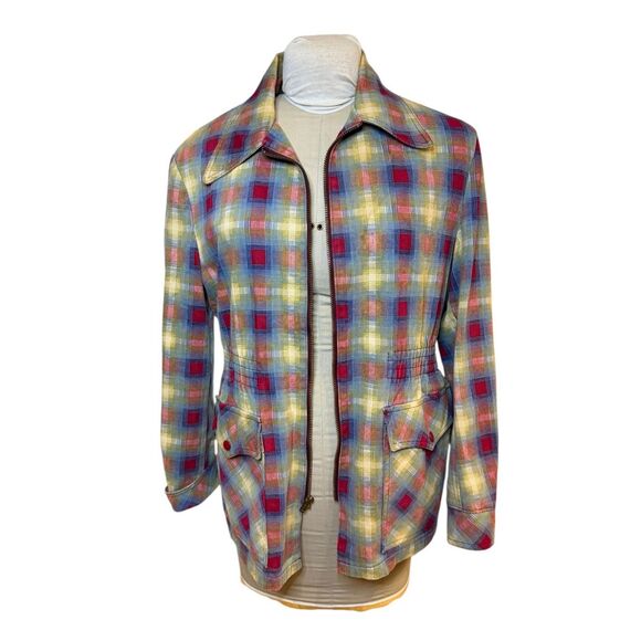 Silton California Vintage Jacket Full Zip Front Pockets Snap Cuffs Sz. M - Picture 2 of 14